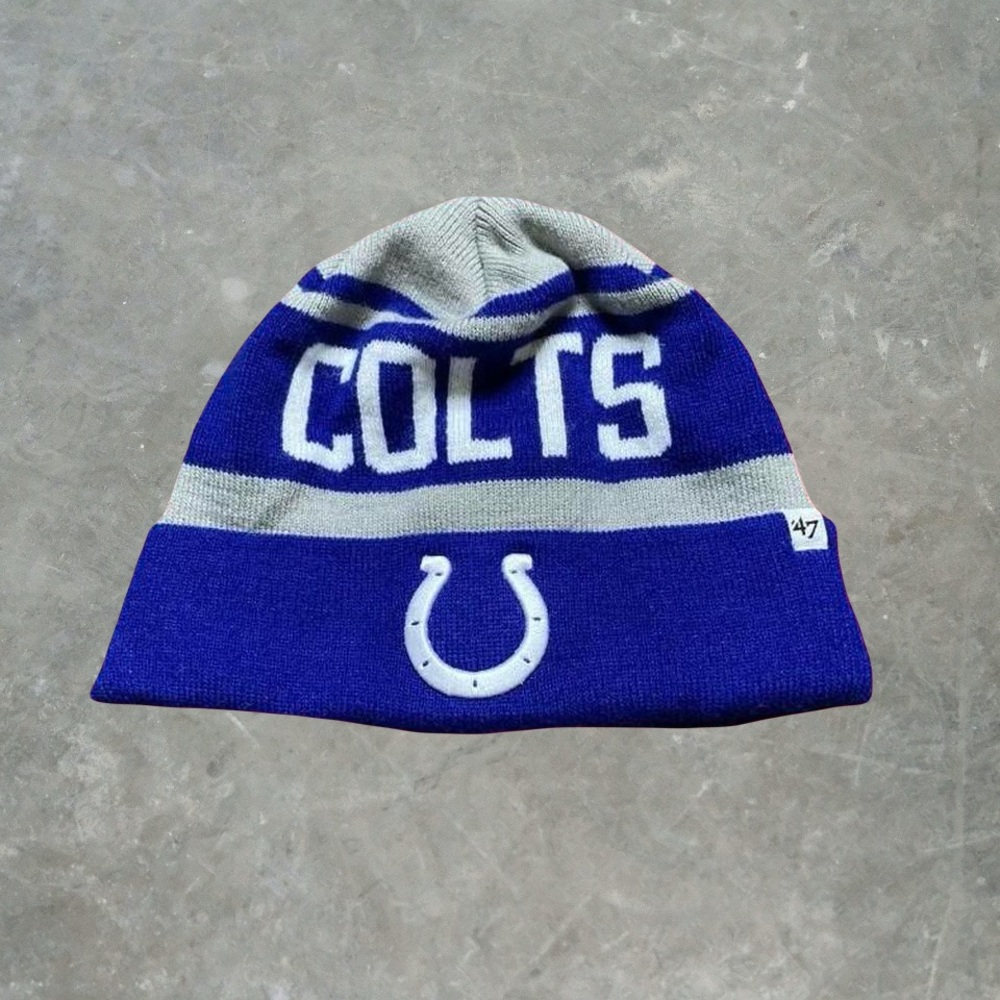 ☀️ 47 Brand Indianapolis Colts Beanie Winter Cap NFL Football OSFA Blue